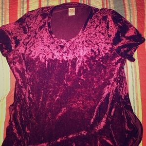 Crushed velvet shirt